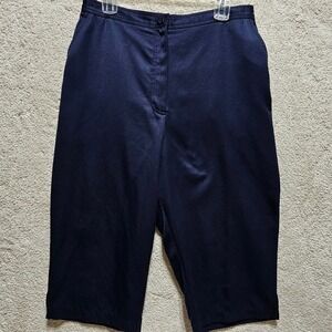 Alfred Dunner Women's Blue Bermuda Shorts Size 14‎ High Rise Golf Casual